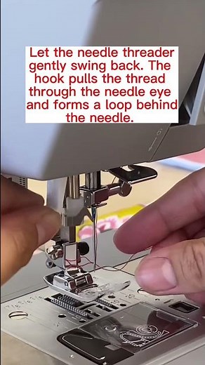 The Quickest Way to Thread your Sewing Machine Needle. How to use the Automatic Needle Threader.