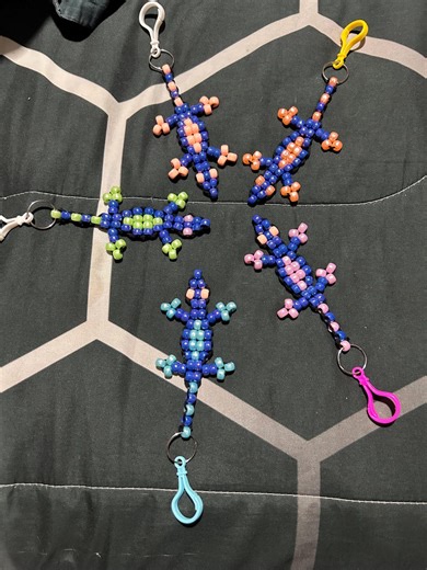 Beaded Lizard Keychain - Etsy