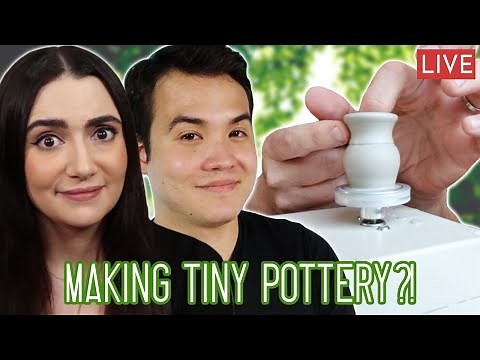 Making Tiny Pottery On A Mini Pottery Wheel