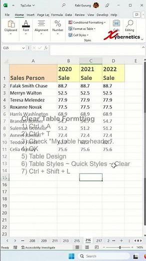 How do you convert to a table without changing formatting in Excel? - Excel Tips and Tricks #shorts