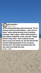 At the family gathering, Mom announced, I'm so blessed with successful children. Well, most of them. While staring directly at me, everyone chuckled. - Askreddit #askreddit #reddit #relationship #redditstorytime #redditposts #storytime | Adam A12 32