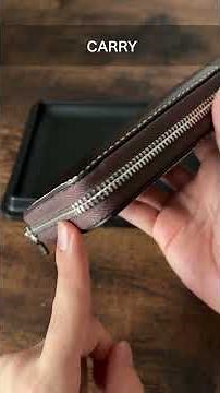スマートキーが2つ入る！モンゴルのレザーをつかった大容量収納可能な長財布