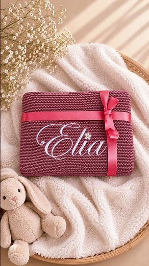 You won't believe how this custom embroidery turns out #embroiderydesign #babyblanket #cute