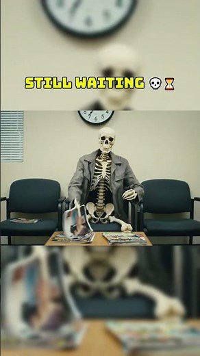 Skeleton Waiting at the Doctor’s Office 💀⏳ | Relatable Shorts