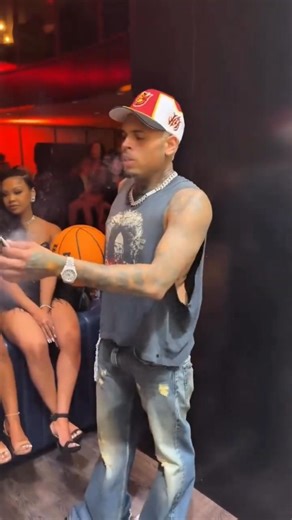 Chris Brown Hooping at His Birthday Party 🏀🔥
