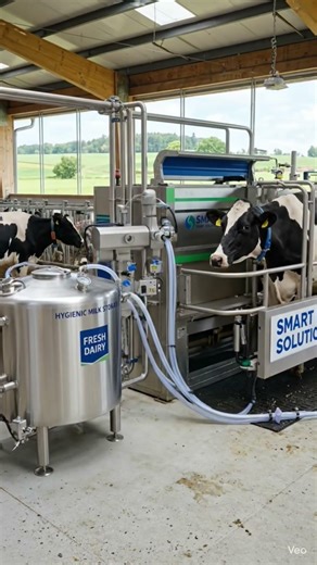 Automatic cow milking Machine - Cow poultry #cow #viral #trending
