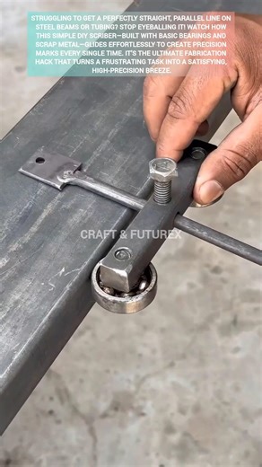The smartest way to mark metal! DIY parallel scriber hack. #ytshorts