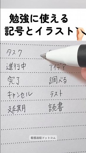【まとめ】ノートに使える記号とイラスト #勉強 #ノート術 #勉強したくなる動画