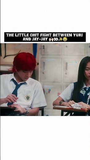 Jay-Jay and Yuri's little chit fight during class 🙌🏻😂✨👀 Ang Mutya Ng Section E AMNSE 🔥