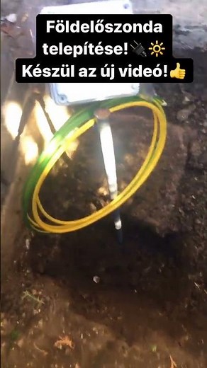 Földelő szonda telepítése.