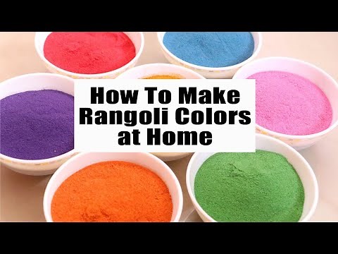 How to Make Rangoli Colours at Home | Rangoli Powder with Sand | Little Crafties