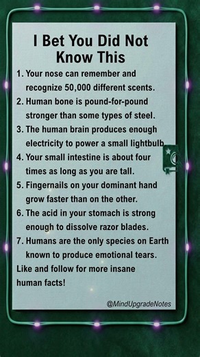 Mind blowing biology facts