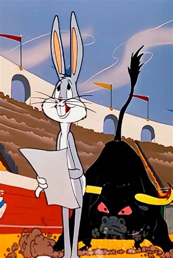 Bugs Bunny accidentally stumbled into a bullfighting arena.#foryou #funnyvideos #fyp #cartoon #usa