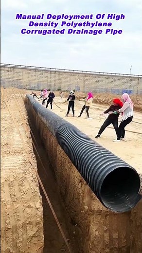 Manual Deployment Of High Density Polyethylene Corrugated Drainage Pipe