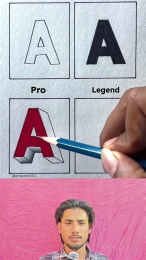 English Alphabet A Drawing Challenge 🤯 #shorts
