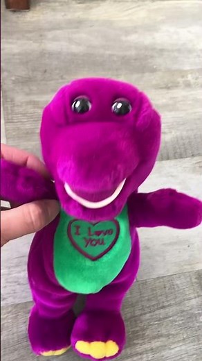Barney the purple dinosaur plush singing ‘I love you’