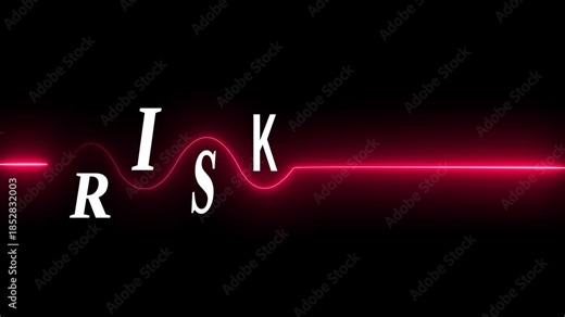 Risk assessment and analysis concept on the transparent background. Motion graphics of risk idea. 4k video animation.