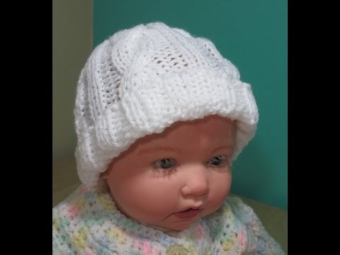 How to knit newborn cable hat for beginners