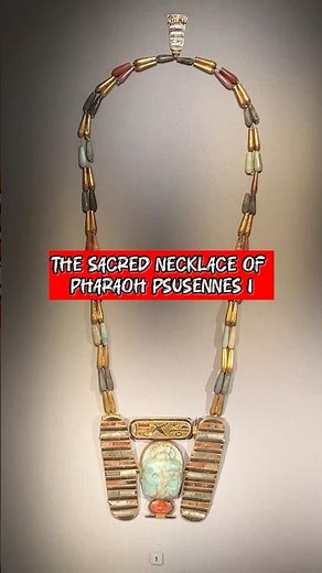 The Sacred Necklace of Pharaoh Psusennes I — A Masterpiece of Gold and Gemstones #tutankhamun