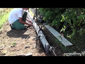 • Creation of a concrete slat border.