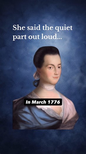 While I was researching for the novel A FOUNDING MOTHER, one specific letter jumped out. You know the one. It's famous for Abigail’s "Remember the Ladies" line. But there was another much less famous line in that letter. She says "If particular care and attention is not paid to the ladies, we are determined to foment a rebellion, and will not hold ourselves bound by any laws in which we have no voice or representation." To understand how bold that was, you have to understand Abigail's world. Und