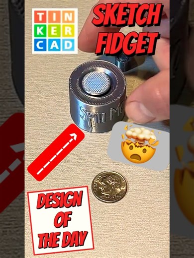 Coming Soon! Unbelievable Tinkercad Sketch Revolve Fidget! 💯🔥 #Tinkercad #tipsandtricks #3dprint #fidget