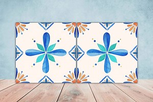 Spanish Mediterranean Ceramic Tiles: Kitchen Backsplash Bath Home Decor - Set of 2 - Etsy
