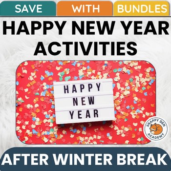 New Years Activities - 90 Happy New Year Worksheets Back From Winter Break Pack