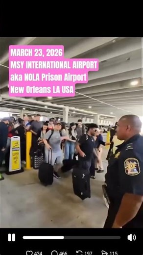 MSY Airport in New Orleans, Louisiana USA, now appears to be run by prison guards. 🤔 😳 😐