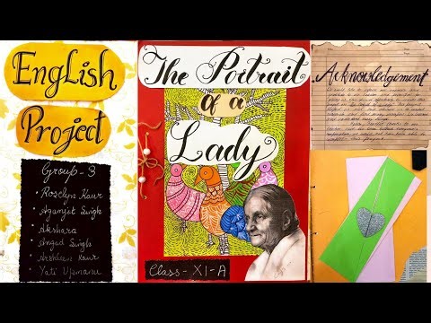 A Beautiful Project File on 'The Portrait of a Lady' Class 11th !!❤️
