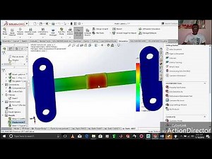 Solidwork advance simulation of a wheel Barrow axle 2018!!