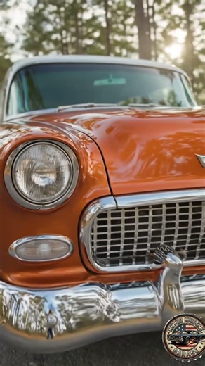 Stunning 1955 Chevy Bel Air Restomod! 🍊🔥 #Shorts