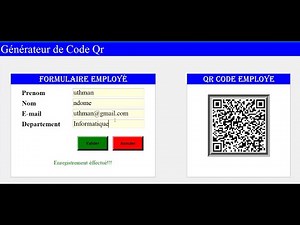 Formulaire et Générateurs de code Qr avec Tkinter PYTHON