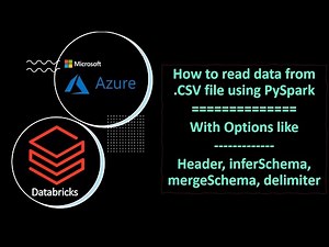 Azure Databricks Tutorial # 22:- How to Read csv file using pyspark.