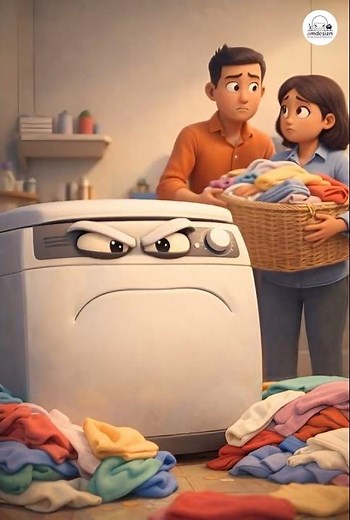 Overworked Washing Machine – 3D Toon Comedy