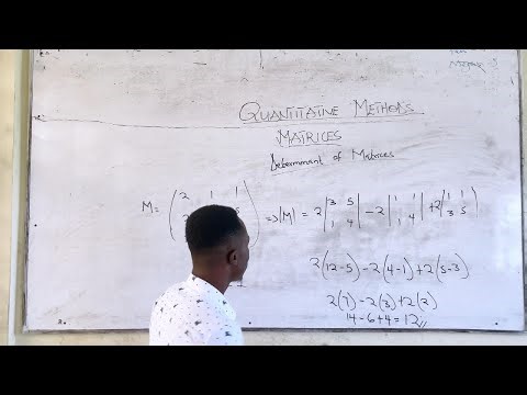 QUANTITATIVE METHODS - DETERMINANT OF MATRICES