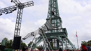 28K views · 288 reactions | A stunt show has returned to Kings Island for a limited time run. The Ultimate Stunt Show features edge-of-your-seat thrills, including a Double Motorcycle High Wire over the Royal Fountain on International Street, Wheel of Destiny, High Wire Tight Rope Acrobats and Globe of Fear. The show will be performed three times daily – 1 p.m., 3 p.m. and 5 p.m. – through August 19. | Kings Island | Facebook