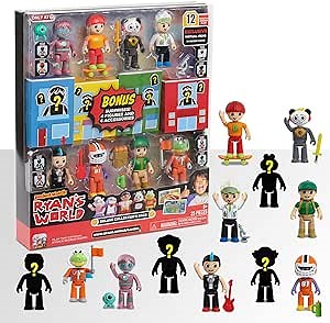 RYANS WORLD 25-Piece Deluxe Collector’s Figure Pack with 12 Virtual Codes to Ryan’s Virtual Video Game, Kids Toys for Ages 3 Up by Just Play
