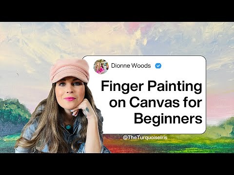 Finger Painting on Canvas for Beginners | Brayer Landscape & Mixed Media