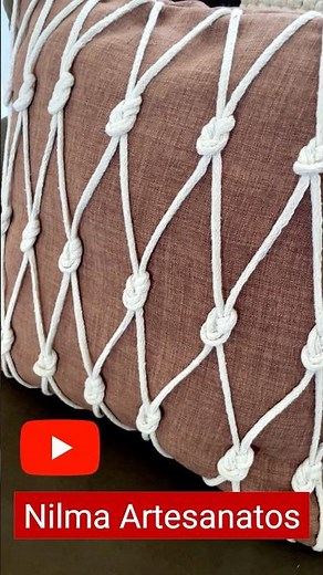Macrame Tutorial: Diamond/Rhombus Cushion (without zipper)