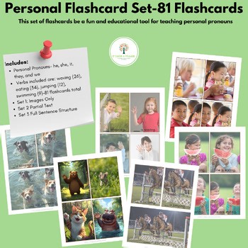 Personal Pronouns Flashcard set (ABLLS-R aligned C52, G37)