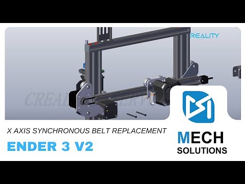 Ender 3 V2 X axis synchronous belt replacement tutorial
