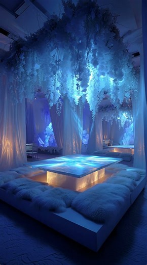 Would you spend a night in this ice palace? Drop a ❄️ if yes! #dreamhometour