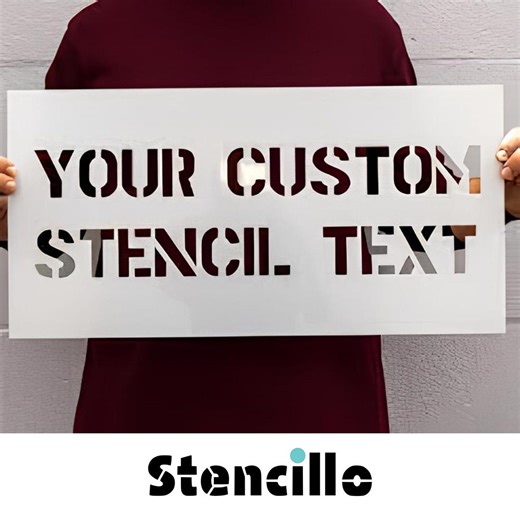 Create Custom Logo & Text Large Stencil for DIY Project or Wall Spray Paint | Laser Cut Plastic Stencils - Etsy