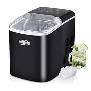 Countertop Ice Maker with Self-Cleaning, 33LBS/24H Compact Automatic Ice Maker Machine,10 pcs Pebble Ice Cubes in 8 Mins, Portable Ice Maker for Home/Kitchen/Office/Bar/Camping (Black)