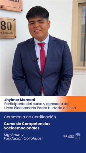 Mg-Brain Consultora on Instagram: "🔹 Jhylmer Mamani y Melany Huanca ex alumnos del Liceo Bicentenario Padre Hurtado de Pica, destacan su proceso en el Curso de Competencias Socioemocionales como gratificante y enriquecedor. El Curso impulsado por nuestra consultora, les entregó herramientas que aportan desarrollo humano a su futura experiencia laboral. 🌱 Habilidades prácticas y trabajo en equipo fortalecieron su preparación para los desafíos del mundo profesional. Felicitamos a todos los parti