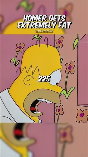 Homer Gets Extremely Fat 🍔 #simpsons #shots