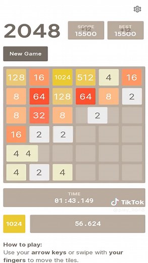 2048 6x6: Exciting World Record Challenge