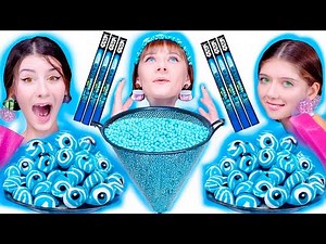 ASMR Eating Only Blue Candy | Gummy, Jelly Candy Race Best Compilation