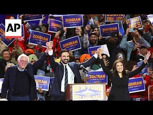 Zohran Mamdani rallies with Bernie Sanders and AOC in New York